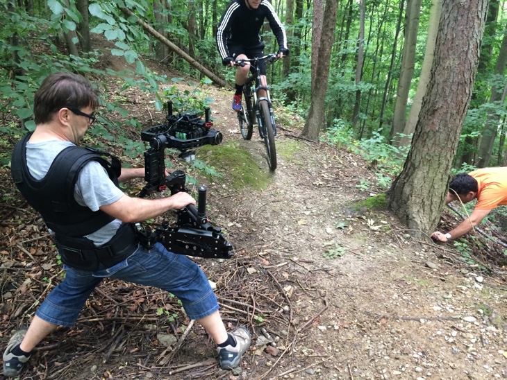 Dreharbeiten Imagefilm Mountainbike