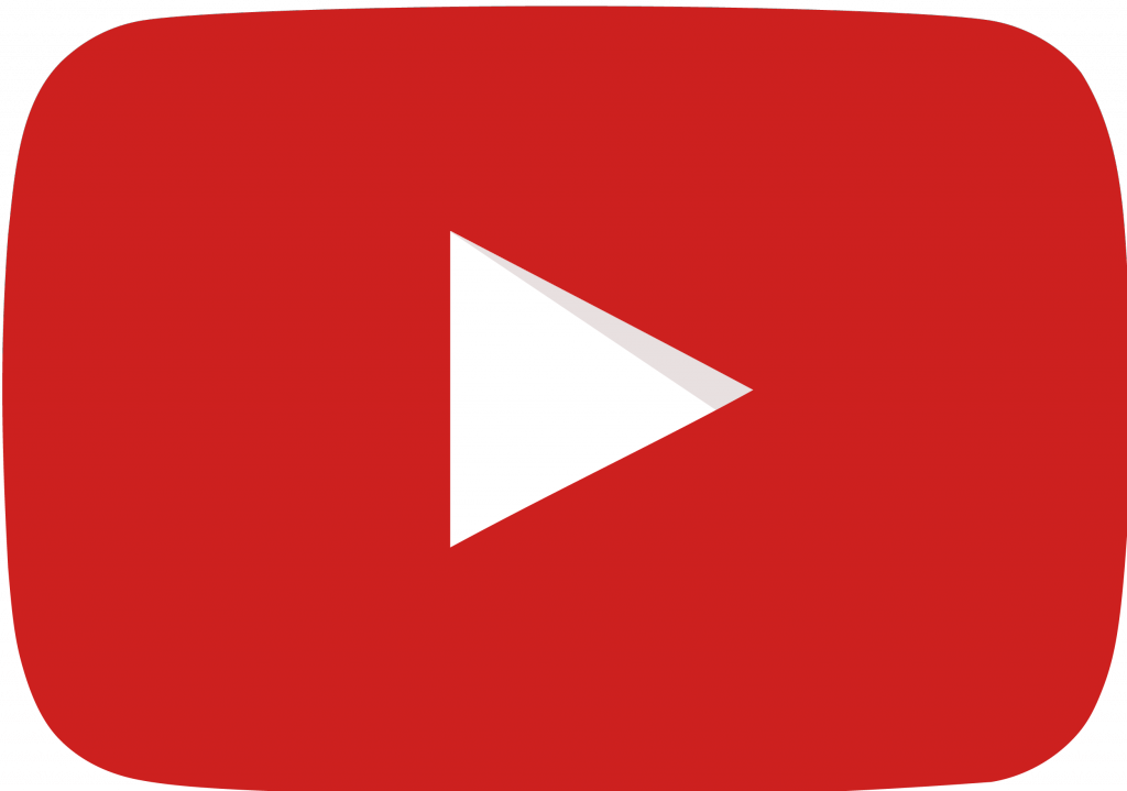 Youtube Logo Icon auf weißem Grund